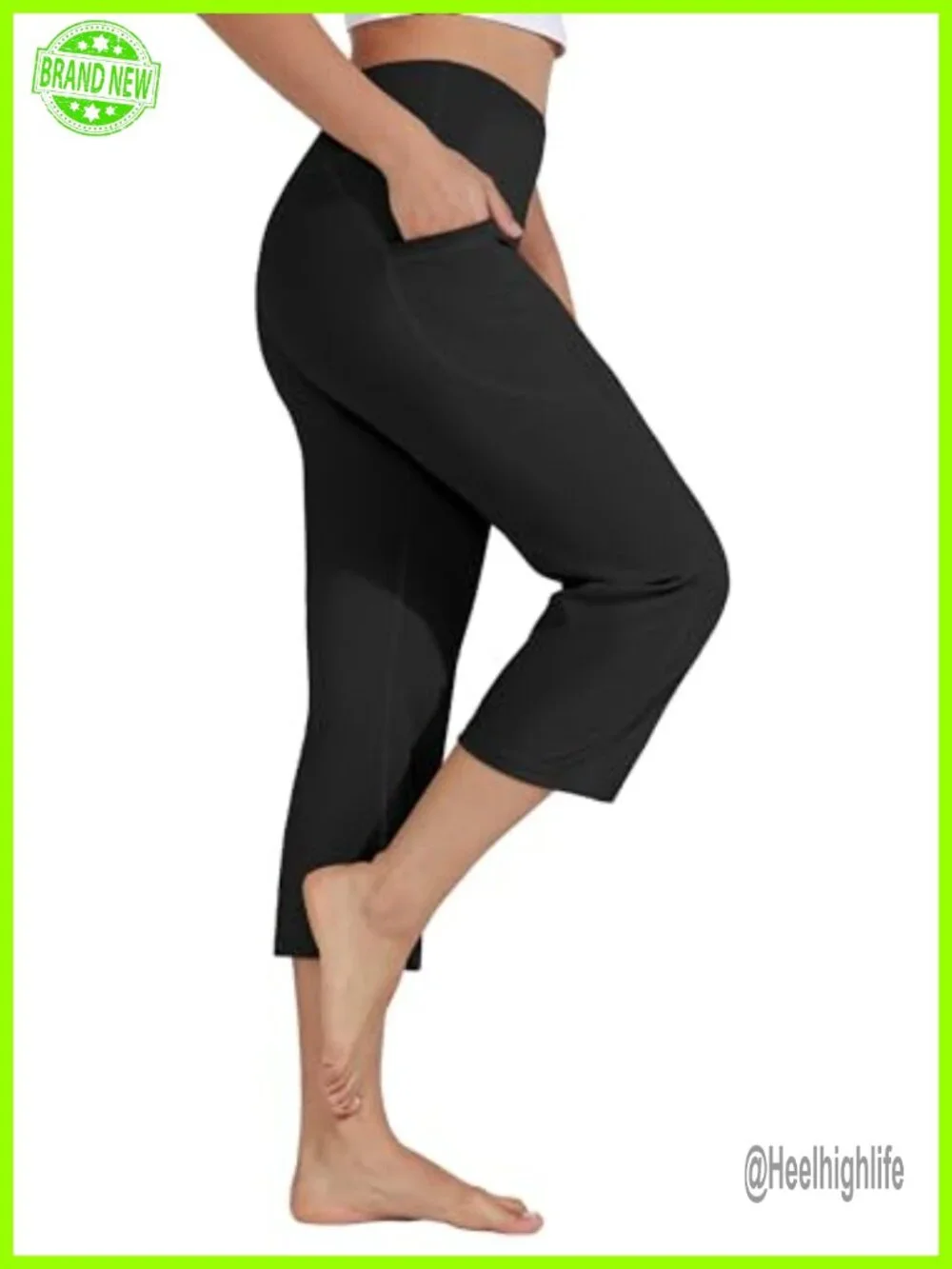 High Waisted Capri Yoga Pants with Pockets, 21